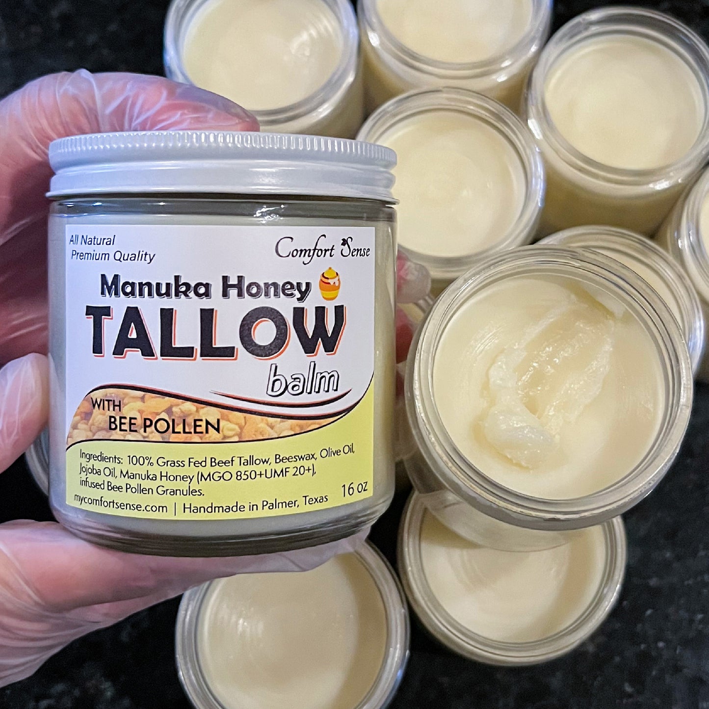 Bee Pollen Beef Tallow Balm with Manuka Honey