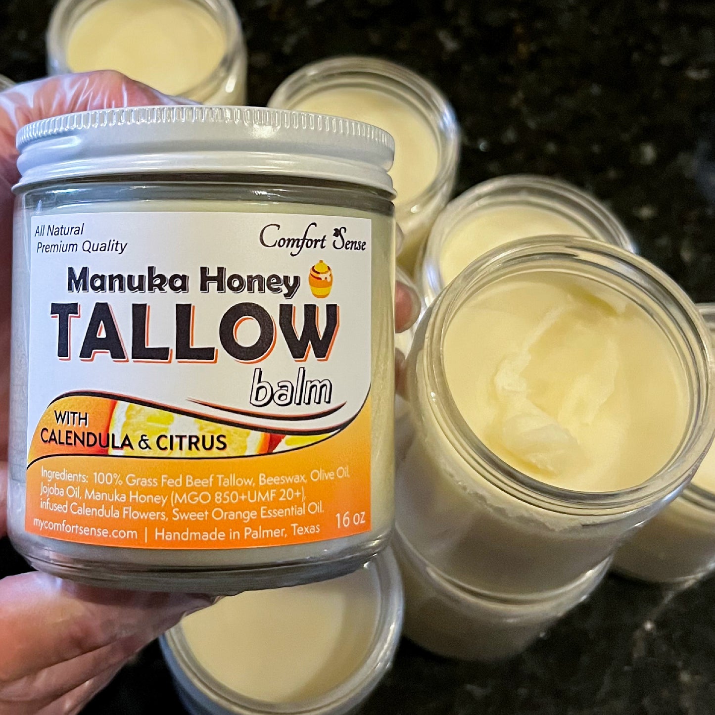 Citrus & Calendula Beef Tallow Balm with Manuka Honey