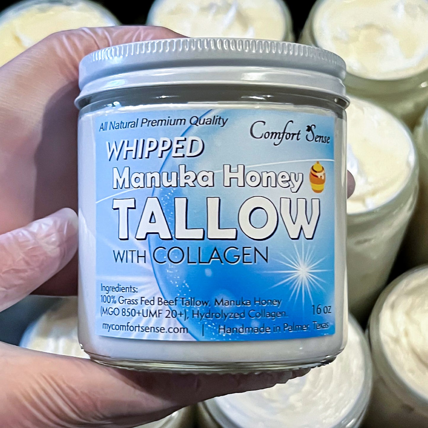 Collagen Whipped Beef Tallow Cream with Manuka Honey