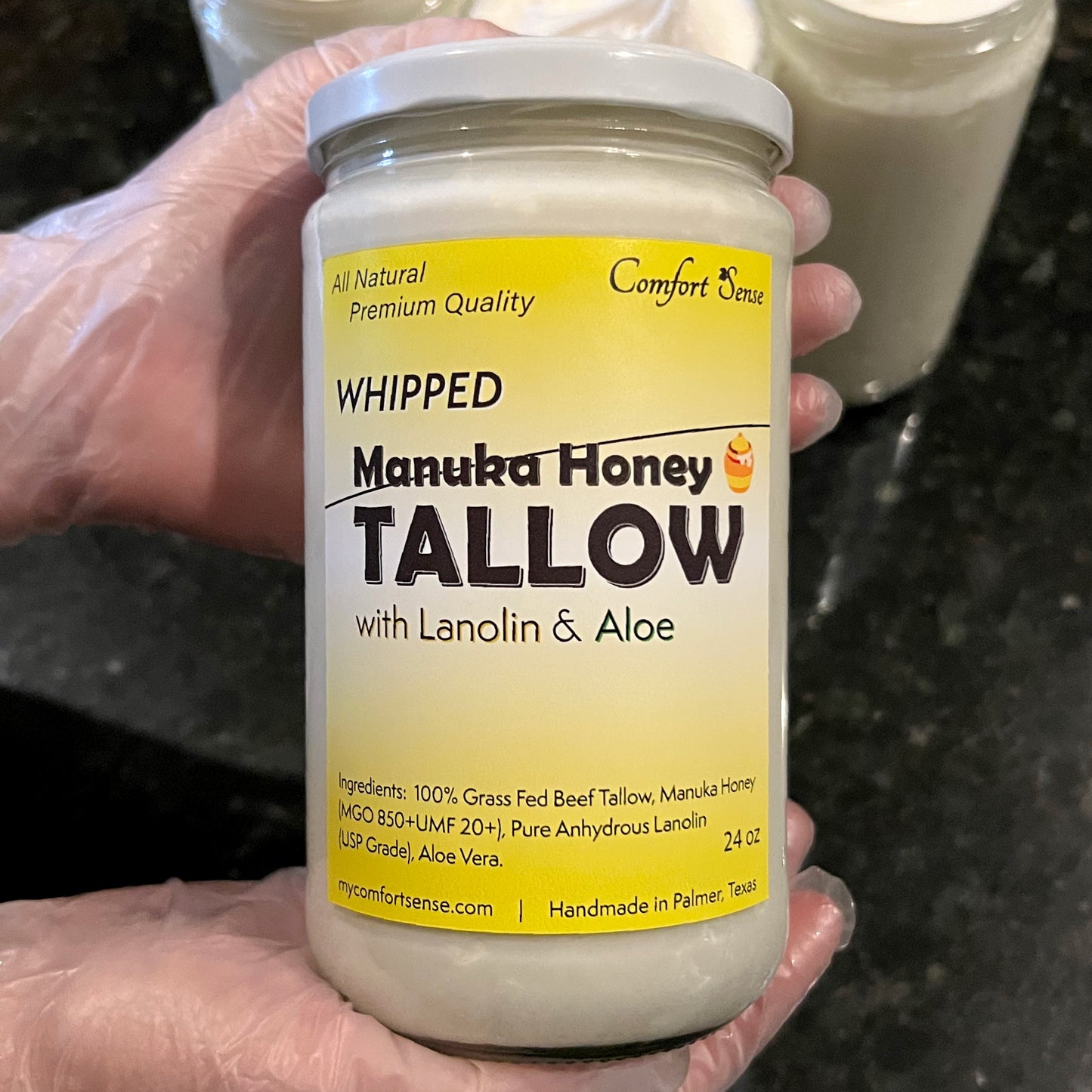 Lanolin & Aloe Whipped Beef Tallow Cream with Manuka Honey