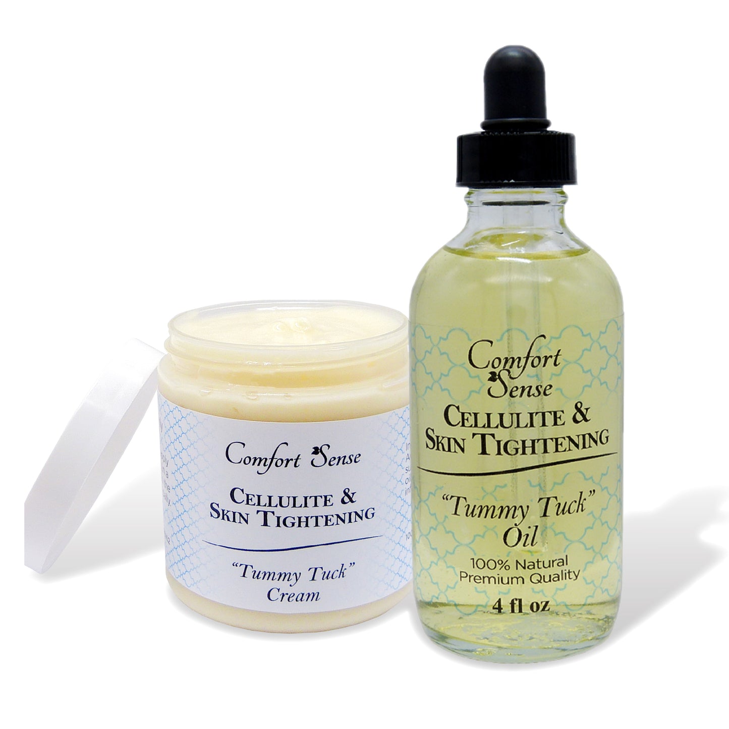 Cellulite & Skin Tightening “Tummy Tuck” Cream & Oil Combo