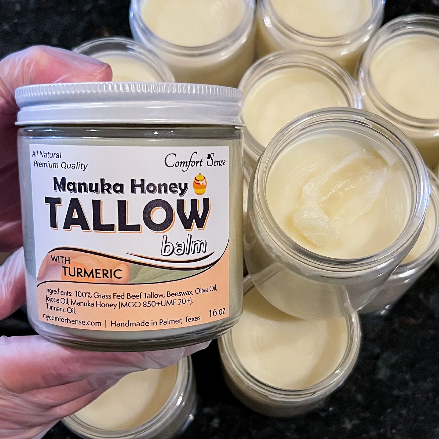 Turmeric Beef Tallow Balm with Manuka Honey