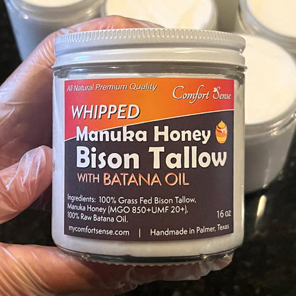 Batana Oil Whipped Bison Tallow Cream with Manuka Honey
