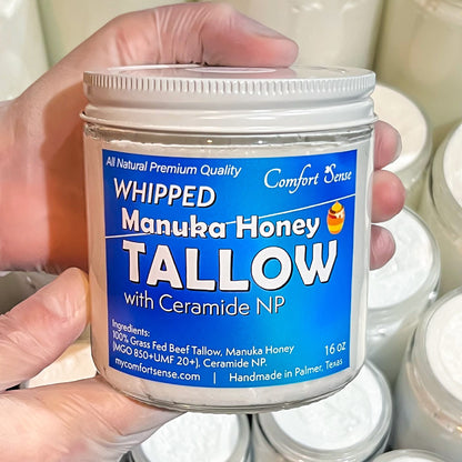 Ceramide Whipped Beef Tallow Cream with Manuka Honey