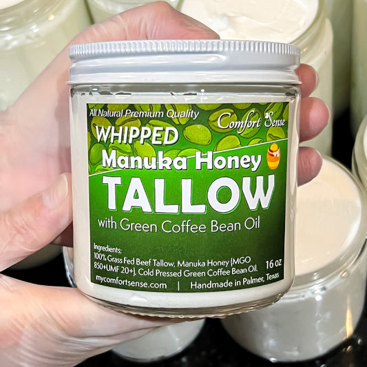 Green Coffee Bean Whipped Beef Tallow Cream with Manuka Honey