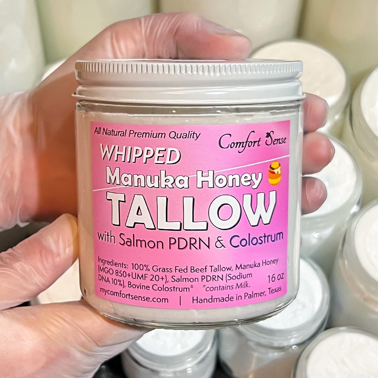 Salmon & Colostrum Whipped Beef Tallow Cream with Manuka Honey