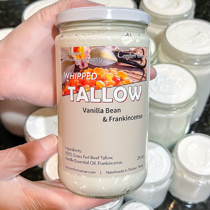 Vanilla Bean Frankincense Whipped Beef Tallow Cream