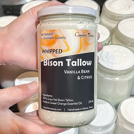 Vanilla Bean Citrus "Creamsicle" Whipped Bison Tallow Cream