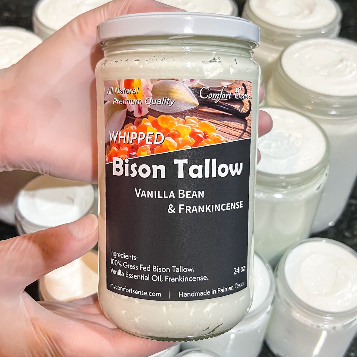 Vanilla Bean Frankincense Whipped Bison Tallow Cream