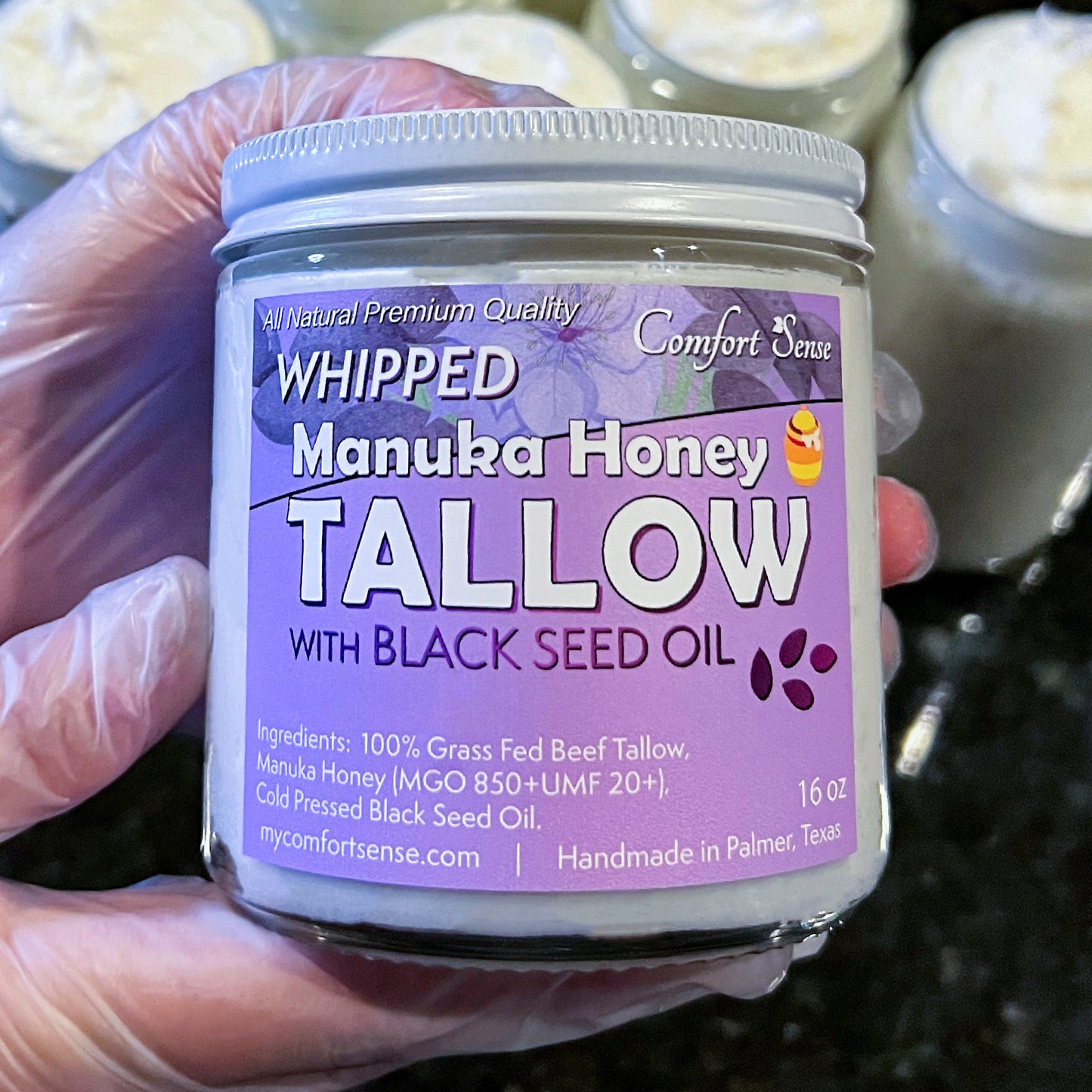 Black Seed Oil Whipped Beef Tallow Cream with Manuka Honey