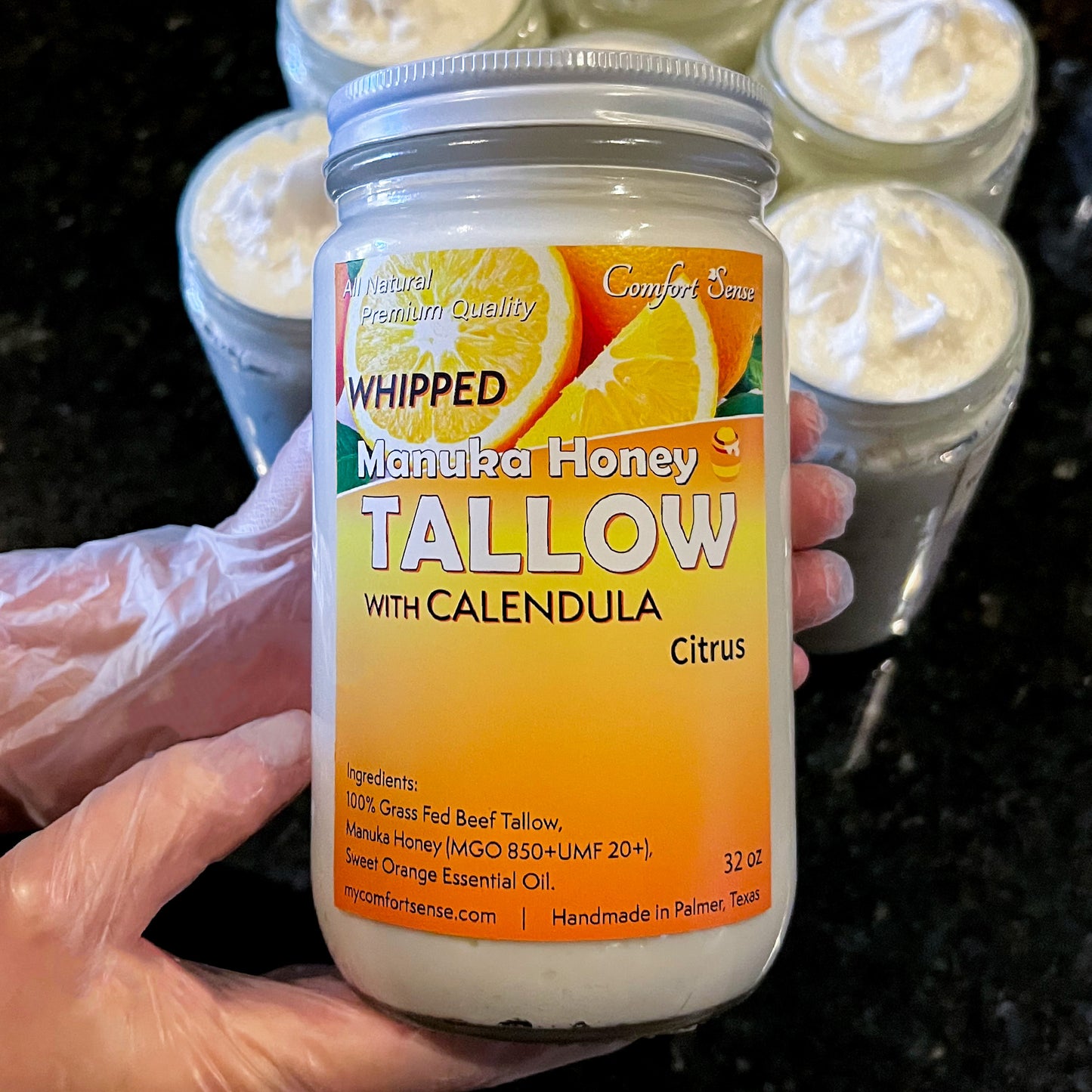 Citrus Calendula Whipped Beef Tallow Cream with Manuka Honey