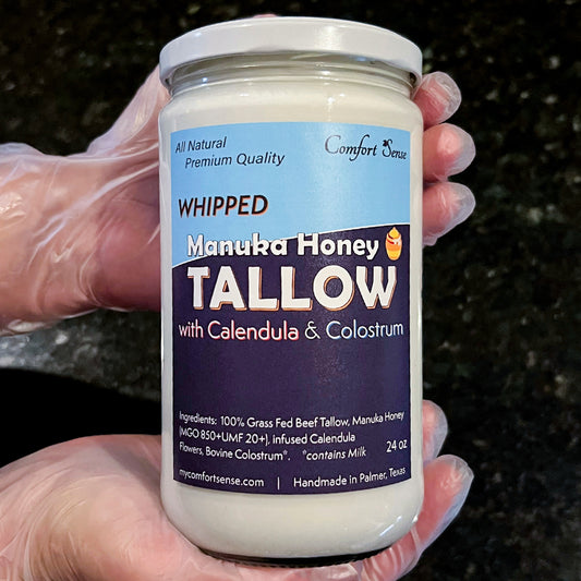 Colostrum & Calendula Whipped Beef Tallow Cream with Manuka Honey