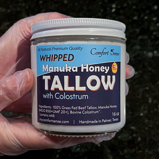 Colostrum Whipped Beef Tallow Cream with Manuka Honey