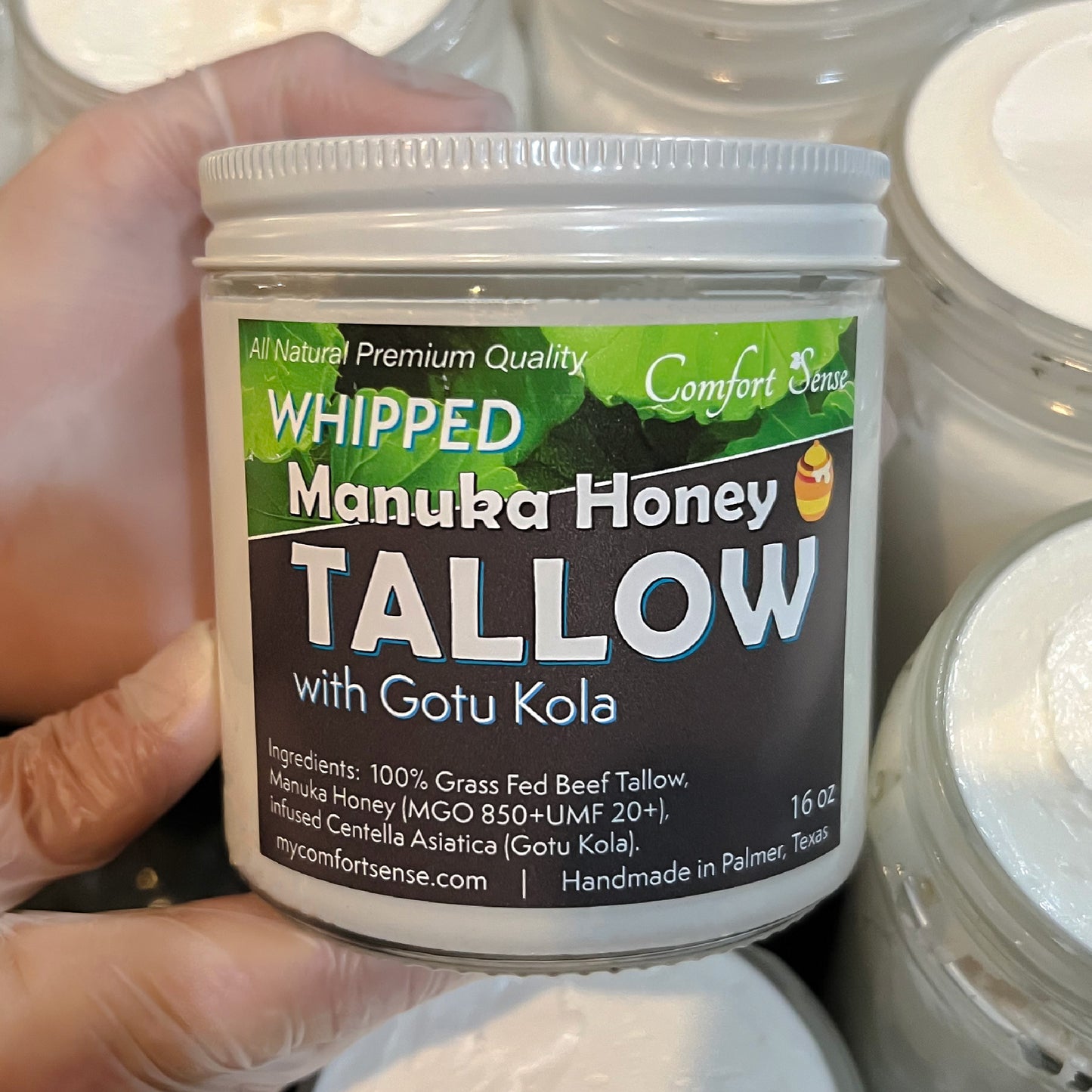 Gotu Kola Whipped Beef Tallow Cream with Manuka Honey