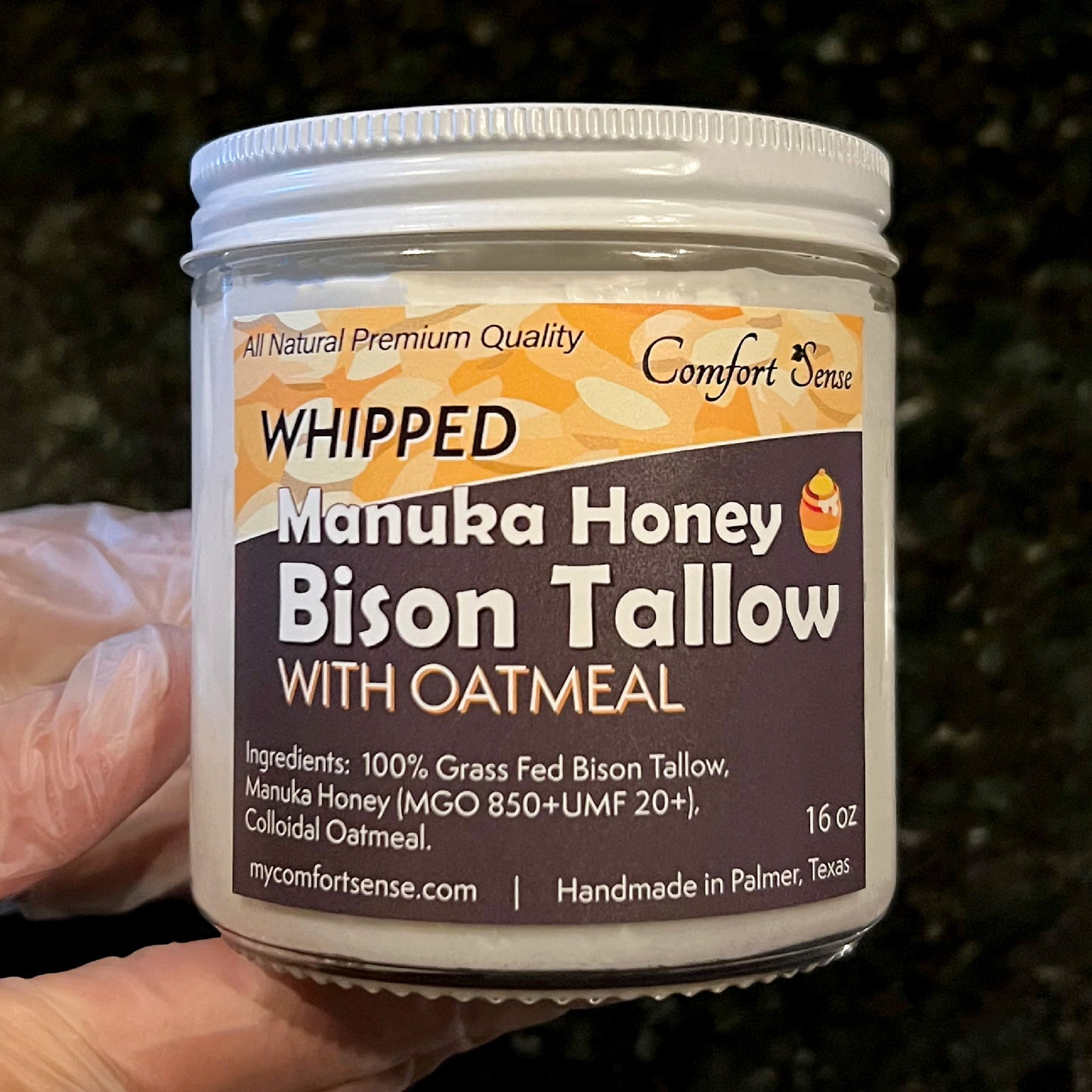 Oatmeal Whipped Bison Tallow Cream with Manuka Honey
