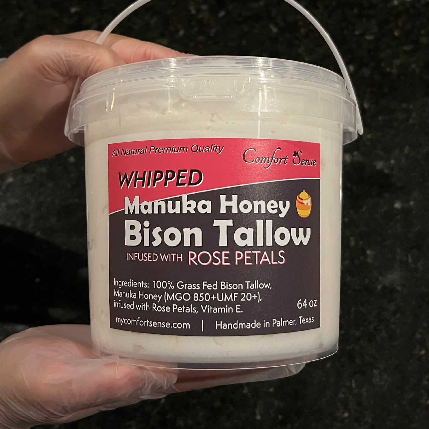 Rose Whipped Bison Tallow Cream with Manuka Honey