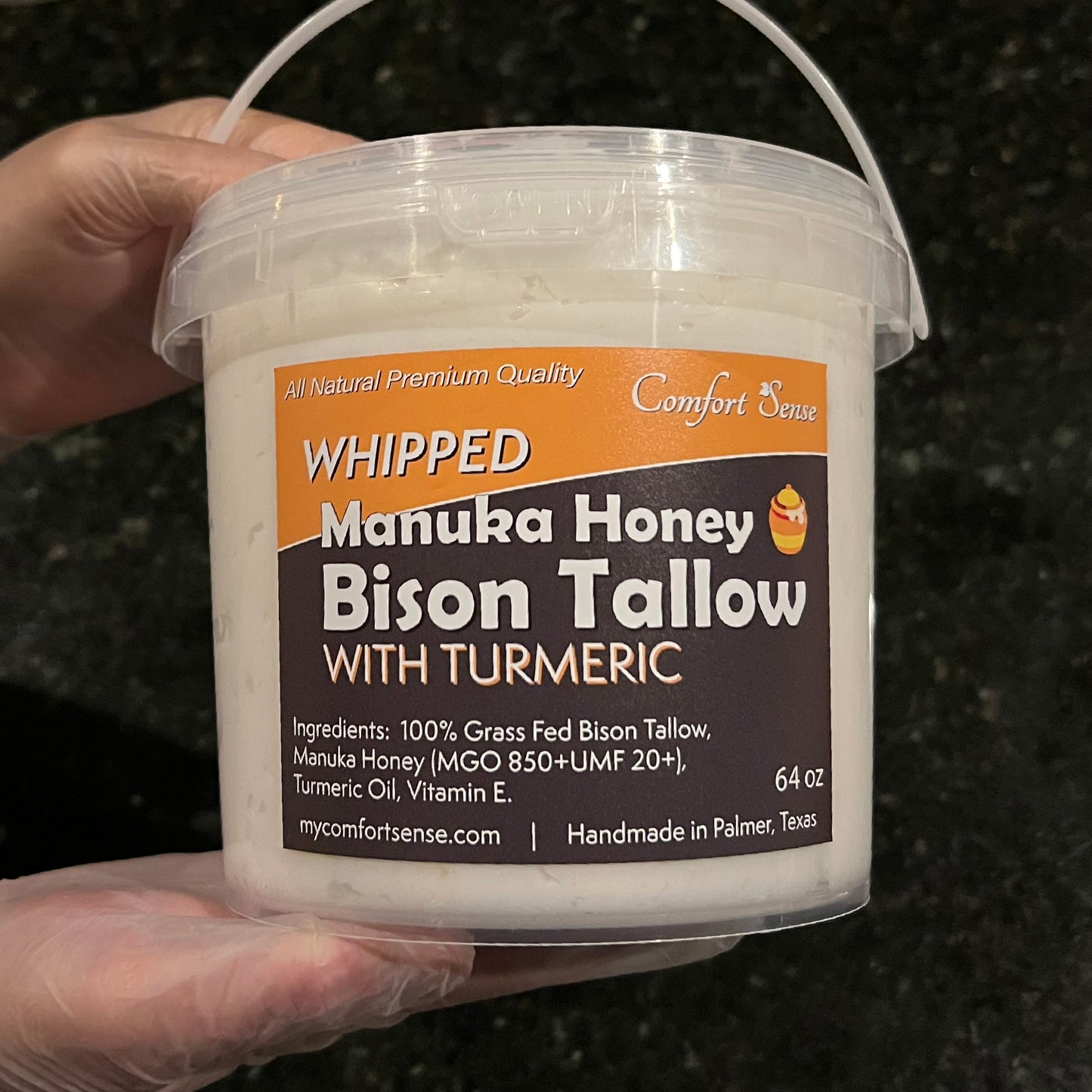 Turmeric Whipped Bison Tallow Cream with Manuka Honey