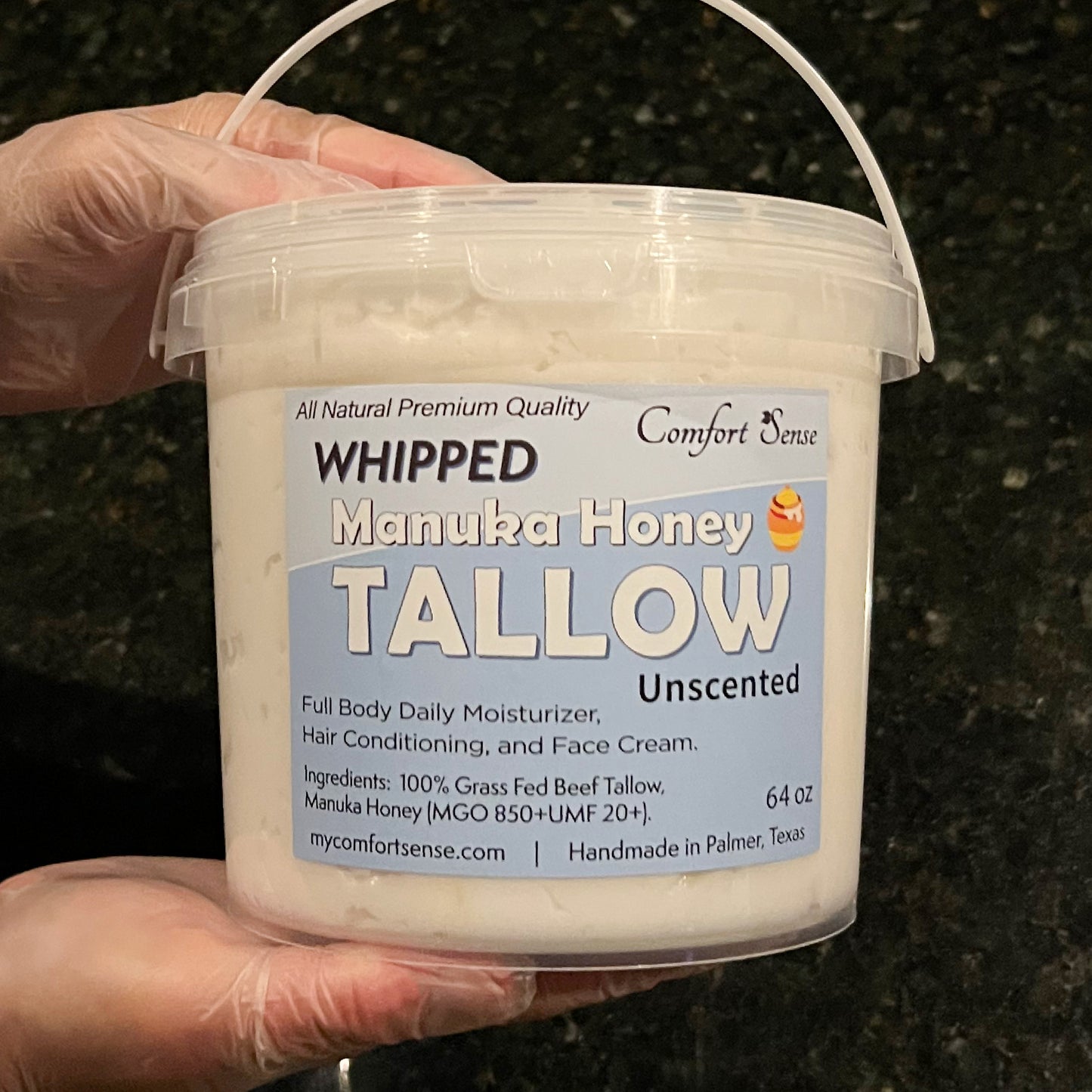 Unscented Whipped Beef Tallow Cream with Manuka Honey