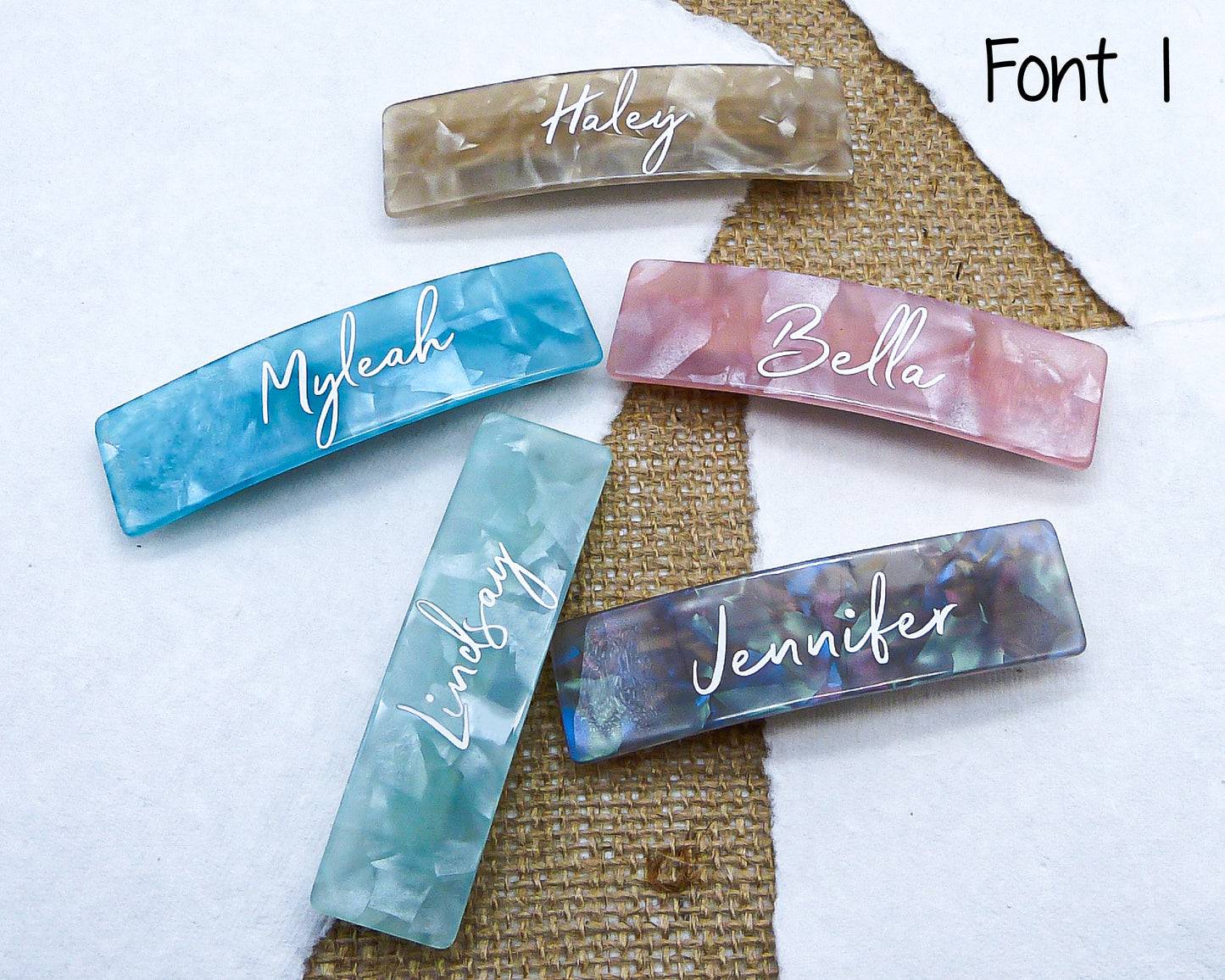 Hair Barrettes, Personalized