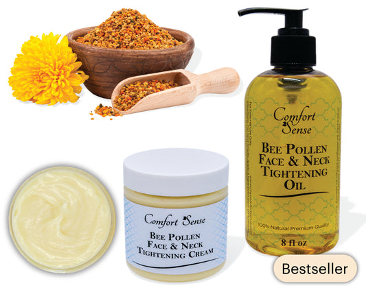 Bee Pollen Face & Neck Tightening Cream & Oil Combo