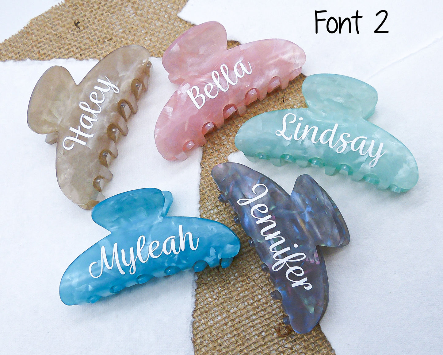 Hair Clips, Personalized, Style 2